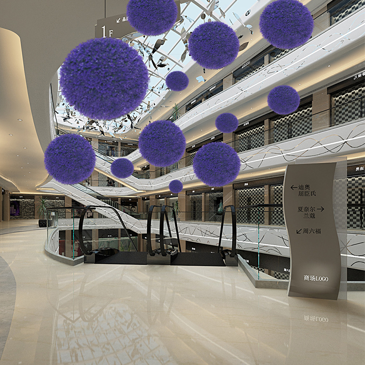 Simulation grass ball simulation air creative hanging decoration kindergarten school shop shopping mall spring hanging ceiling decoration