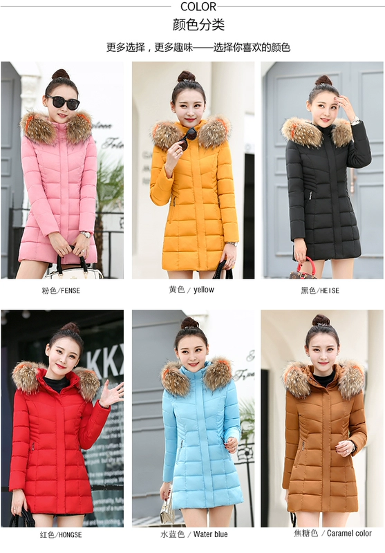 2018 mới eo thon cotton mỏng áo khoác cotton dày ấm áp thời trang áo khoác trong đoạn xuống mẫu cotton nữ