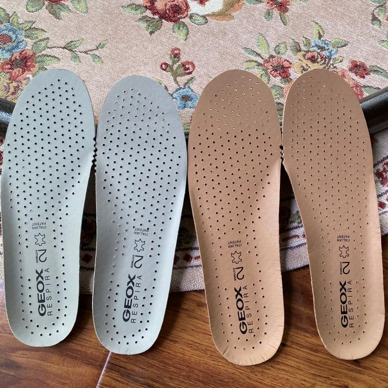 Geox Sports Casual Formal Shoes Breathable Ultra-Light Anti-Odor Breathing Flat Thin Genuine Cowhide Men's Insoles