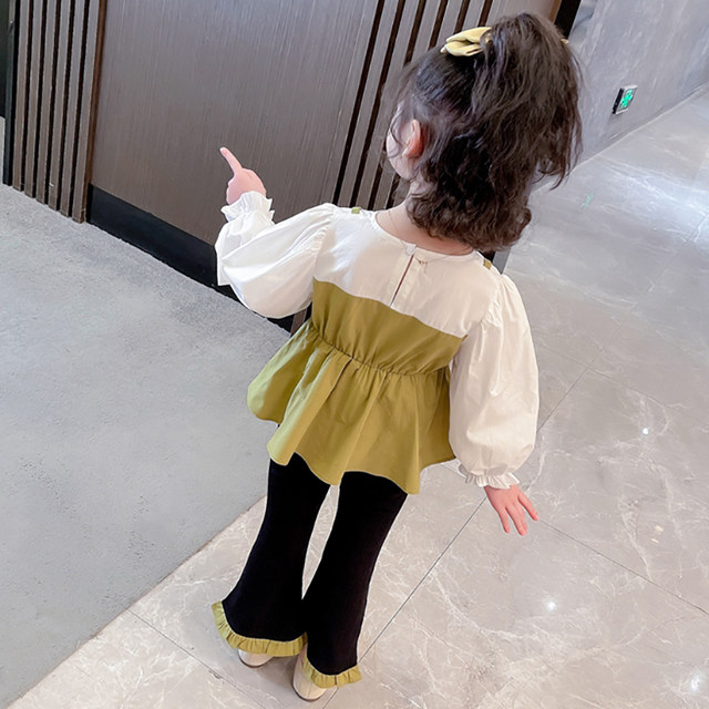 Girls spring clothes children's clothes 2023 new children's spring and autumn fashionable suit little girl foreign style clothes Korean two-piece set