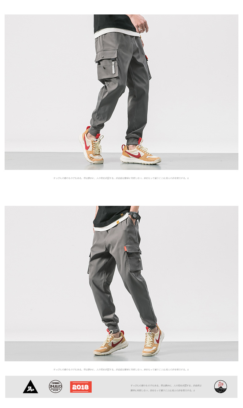 Dill ins overalls quần thủy triều nam thương hiệu quần lỏng túi quần Harlan chân chức năng quần hip hop quần kaki túi hộp
