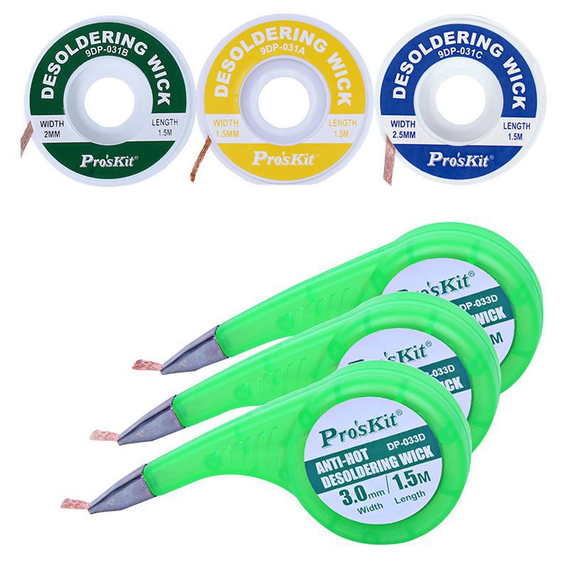 Imported Taiwan Baoworkers (1 5 m) suction tin wire suction tin mesh route suction tin with welding suction tin tool 9DP-031A