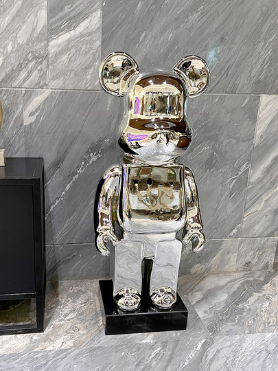 网红暴力熊大型摆件轻奢卡通公仔高端雕塑客厅电视柜旁落地装饰品