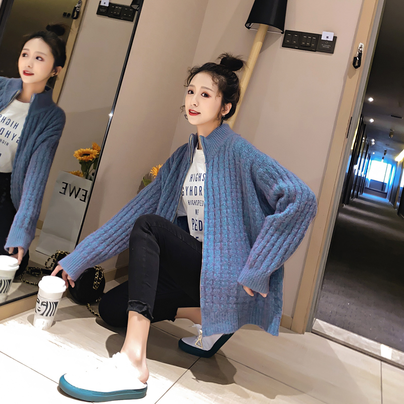 Dệt kim gió lười biếng áo len áo khoác nữ cardigan Hàn Quốc phiên bản dày ròng nhiều nhất màu đỏ bên ngoài mặc 2020 mùa xuân váy mùa xuân mới và mùa thu