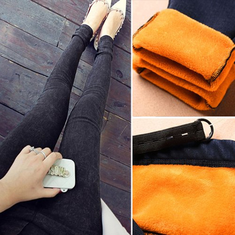 Pregnant women's trousers autumn outerwear trousers spring and autumn style leggings plus velvet thickened jeans winter pencil pencil pants