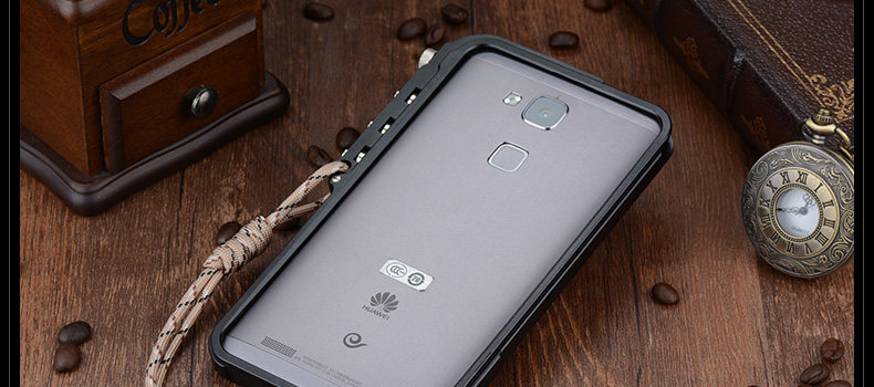 KANENG Mechanical Arm Trigger Aluminum Bumper Metal Frame Case Cover for Huawei Mate 7