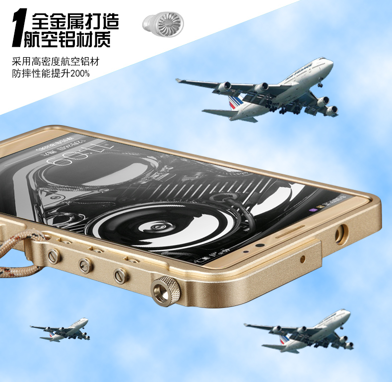 KANENG Mechanical Arm Trigger Aluminum Bumper Metal Frame Case Cover for Huawei Mate 8