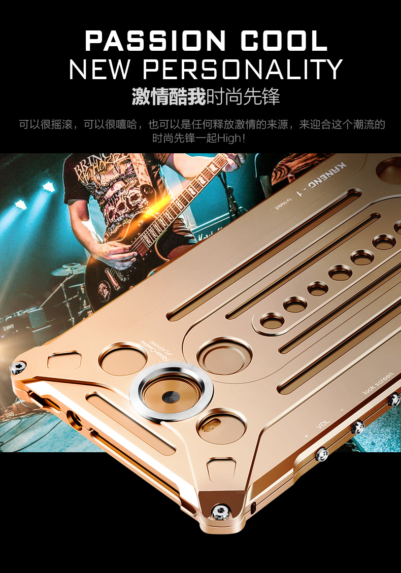 KANENG Powerful Aluminum Shell Shockproof Aerospace Metal Case Cover for Huawei Mate 8