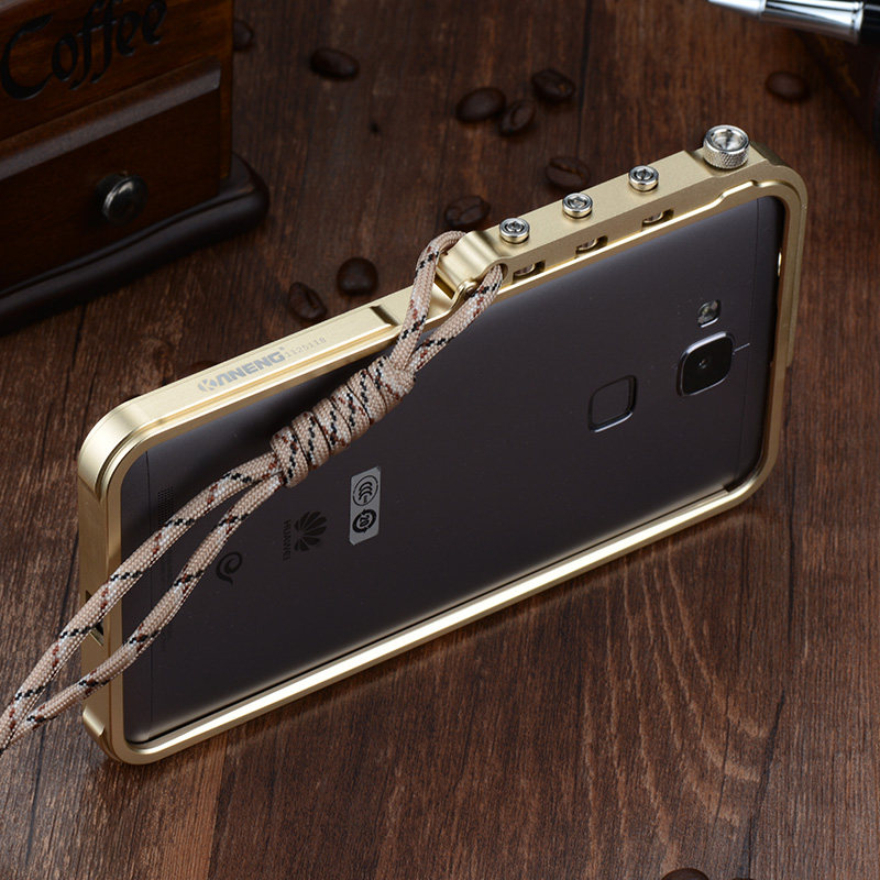 KANENG Mechanical Arm Trigger Aluminum Bumper Metal Frame Case Cover for Huawei Mate 7