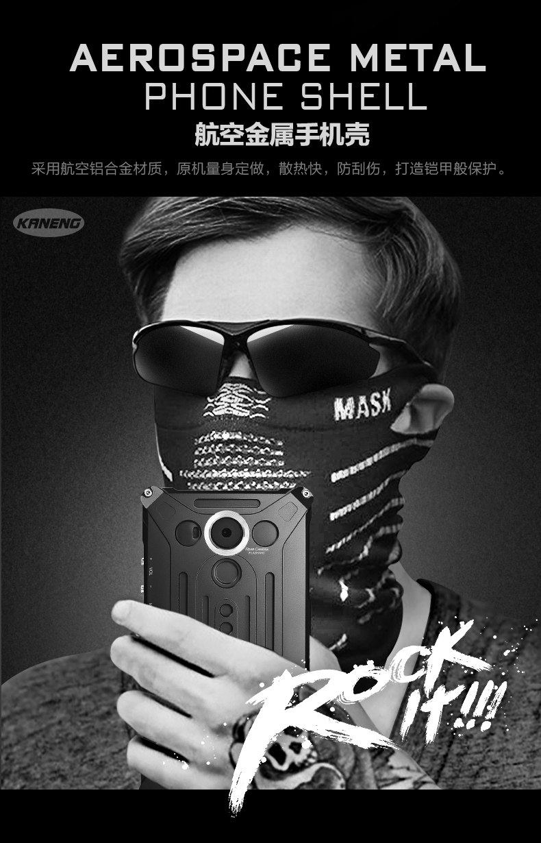 KANENG Powerful Aluminum Shell Shockproof Aerospace Metal Case Cover for Huawei Mate 8