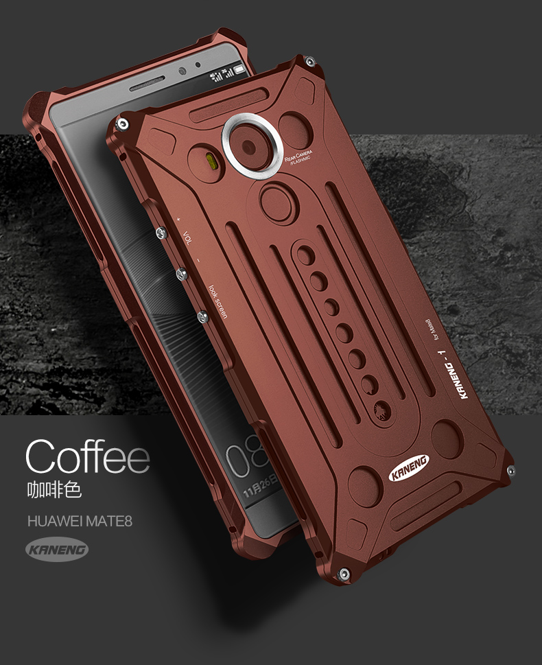 KANENG Powerful Aluminum Shell Shockproof Aerospace Metal Case Cover for Huawei Mate 8