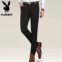 Playboy quần âu nam mùa thu đông mùa đông quần dài kinh doanh thẳng Slim quần dài trẻ trung quần thể thao nam