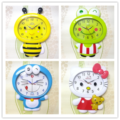 Cute children's bedroom silent wall clock wall watch cartoon decoration quartz clock living room restaurant cute creative trend clock