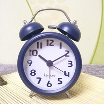 Kano Korean version with night light metal retro old man bedside students silent night light desktop learning small alarm clock