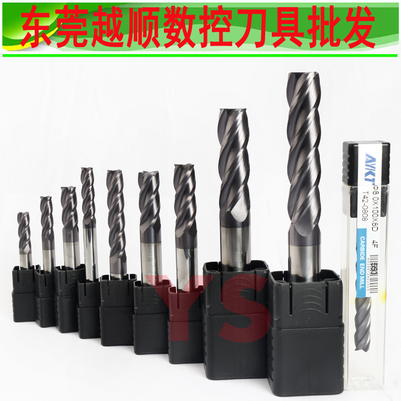 Bán chạy nhất 721 AYKT đáy phẳng dài shank cacbua thép phay phay 4 lưỡi công cụ cắt 55 độ 4 ~ 16MM mũi khoan lỗ