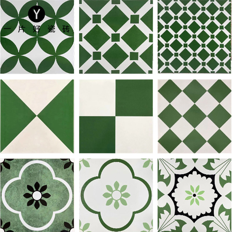 Green tile tile tile 300x300 kitchen powder room balcony wall tile floor tile non-slip home garden tile