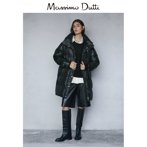 Massimo Dutti, летний весенний длинный пуховик с капюшоном, куртка, средней длины