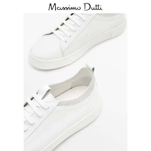 Massimo Dutti, белая спортивная обувь, 2023, осенняя, тренд сезона