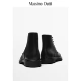 Massimo Dutti, Martens, обувь, зимний черный ремень в английском стиле, короткие сапоги, в британском стиле