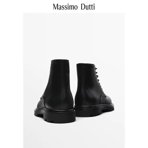 Massimo Dutti, Martens, обувь, зимний черный ремень в английском стиле, короткие сапоги, в британском стиле