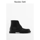 Massimo Dutti, Martens, обувь, зимний черный ремень в английском стиле, короткие сапоги, в британском стиле