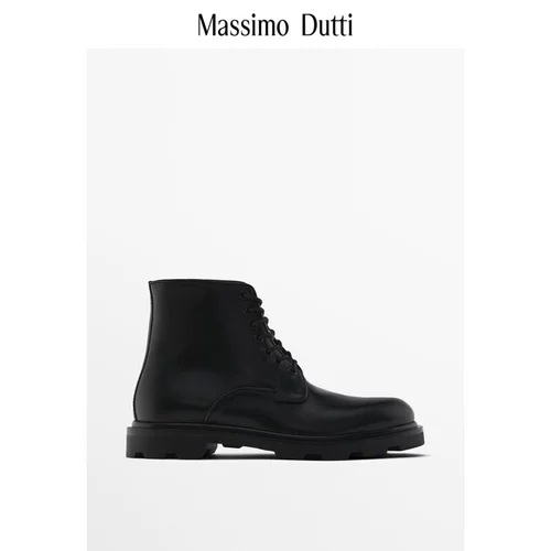 Massimo Dutti, Martens, обувь, зимний черный ремень в английском стиле, короткие сапоги, в британском стиле