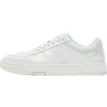 Massimo Dutti mens shoes 2024 new summer style white basic lace-up leather sneakers 12703250001