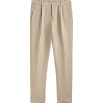 Discount Season Massimo Dutti Mens Wear 2024 Summer New Style Casual Commuting Style Thin Linen Solid Color Tapered Trousers 00088400710