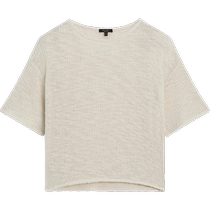 Summer new Massimo Dutti 2024 womens casual basic style refreshing green lightweight round neck short-sleeved T-shirt 06802504526