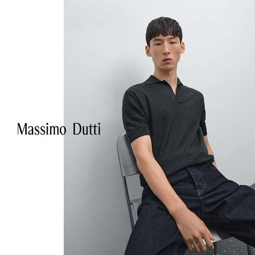 Massimo Dutti, летняя трикотажная футболка polo, короткий рукав