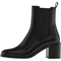 Massimo Dutti Womens Shoes 2024 Winter New Black High Heel Chelsea Boots 11104550800