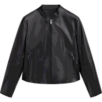 Spring Summer New Products Massimo Dutti 2024 Womens Clothing Street Shooting Minimalist Classic Black Nappa Soft Leather leather jacket 04701771800