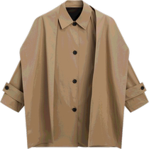 Early autumn new MassimoDutti2024 womens classic brown British style mid-length windbreaker (brings own scarf) 06719911742