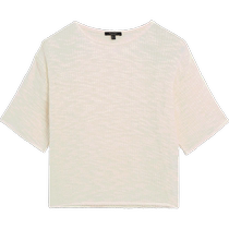 New Season Special Massimo Dutti Womens Clothing 2024 New Basic Model Versatile White Light Thin Round Neck Short Sleeve T-Shirt 06802504712