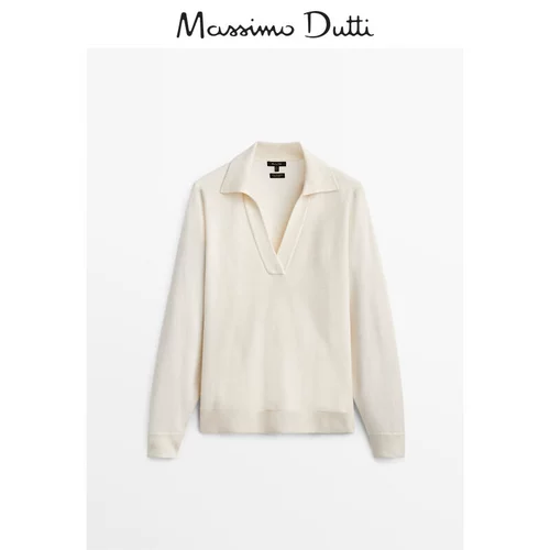 Massimo Dutti, кашемировый трикотажный свитер для отдыха