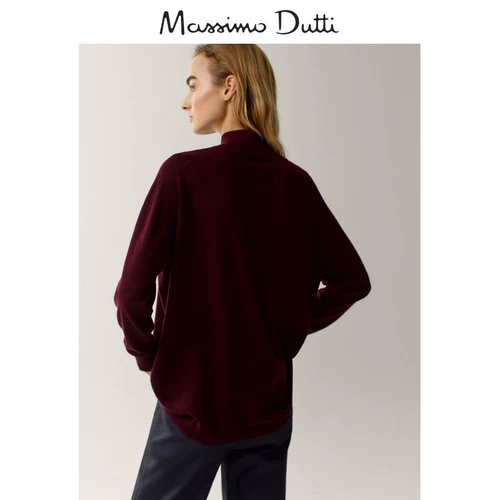 В конце сезона скидка Massimo Dutti Женская одежда, та же модель, увеличивает размер шерсти/шелк с высоким уровнем женского свитера 05688543686