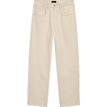(Asian Capsule Series) Winter New Massimo Dutti Mens Wear 2024 New Off-White Loose Straight Jeans 00068068712