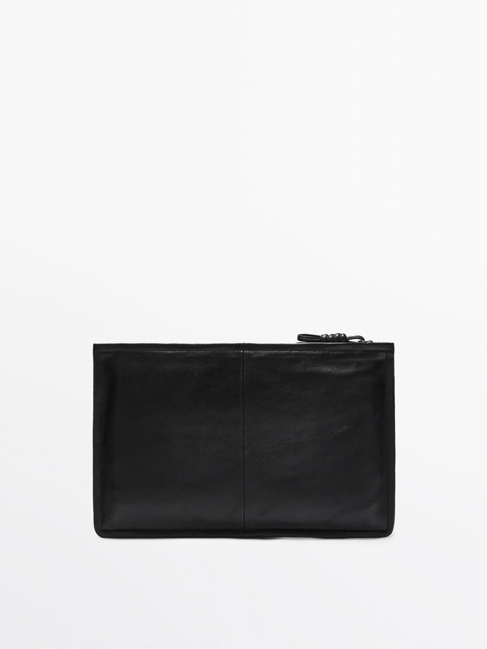 Клатч 春夏新品 massimodutti2024女士配件通勤简约结饰设计纳帕软面真皮手拿包 04653621800