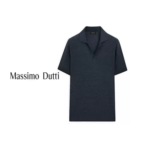 Massimo Dutti, летняя трикотажная футболка polo, короткий рукав