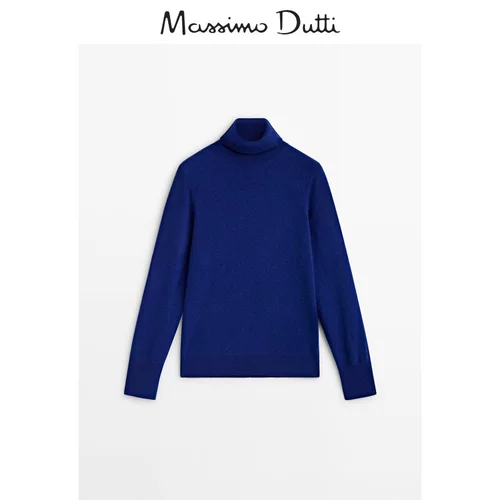 Massimo Dutti, минималистичный шерстяной трикотажный свитер, 2023