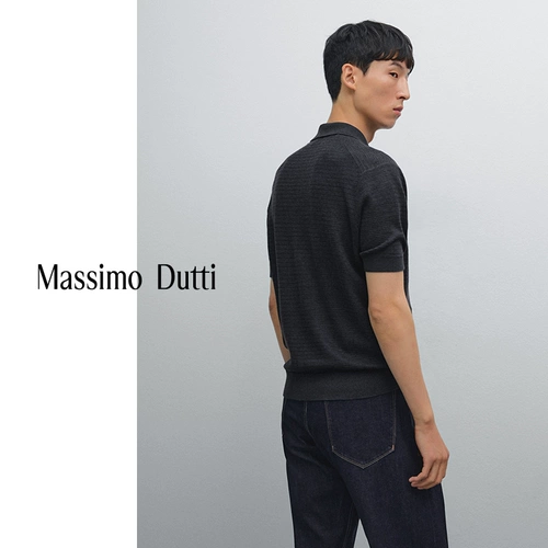 Massimo Dutti, летняя трикотажная футболка polo, короткий рукав
