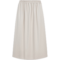 Summer new MassimoDutti2024 womens light brown casual outdoor American sports style elastic waist half-length skirt 05256256806