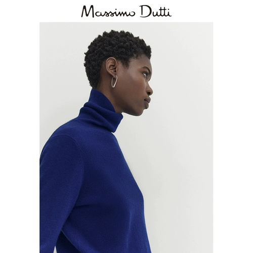Massimo Dutti, минималистичный шерстяной трикотажный свитер, 2023