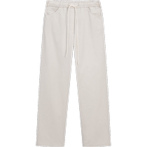 New spring and summer products Massimo Dutti 2024 womens clothing casual sports style lazy style versatile pure cotton drawstring straight trousers 05069799806