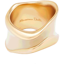 Spring Summer New Products Massimo Dutti 2024 Ladies Accessories Fashion 100 Hitch Golden Painted Face Ring 04604921303