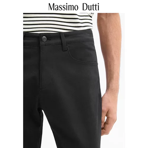 Специальное предложение нового продукта Massimodutti Мужская одежда 2025 Весна Новая повседневная городская коммутирующая стиль Серый Слим Джинсы 00059059807