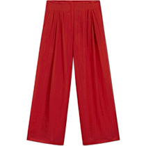 Summer new style MassimoDutti2024 womens casual lazy style relaxed red light and elegant loose wide-leg trousers 05007595600