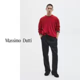 [Ограниченная серия] Новая осенне-зимняя мужская одежда MassimoDutti 2025, новый повседневный свитер из мягкой восковой шерсти с круглым вырезом 00951880601