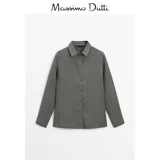 Весна и лето New Massodtti2024 Женская Грейс Грейс Грейс Французская Тенко Тонгфенг тонкий, стройная, оправданная рубашка с чистой локальной сети 05124681802