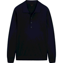 Autumn new MassimoDutti mens 2024 new simple commuter style pure cotton Polo shirt collar sweater long-sleeved sweater 00974335401